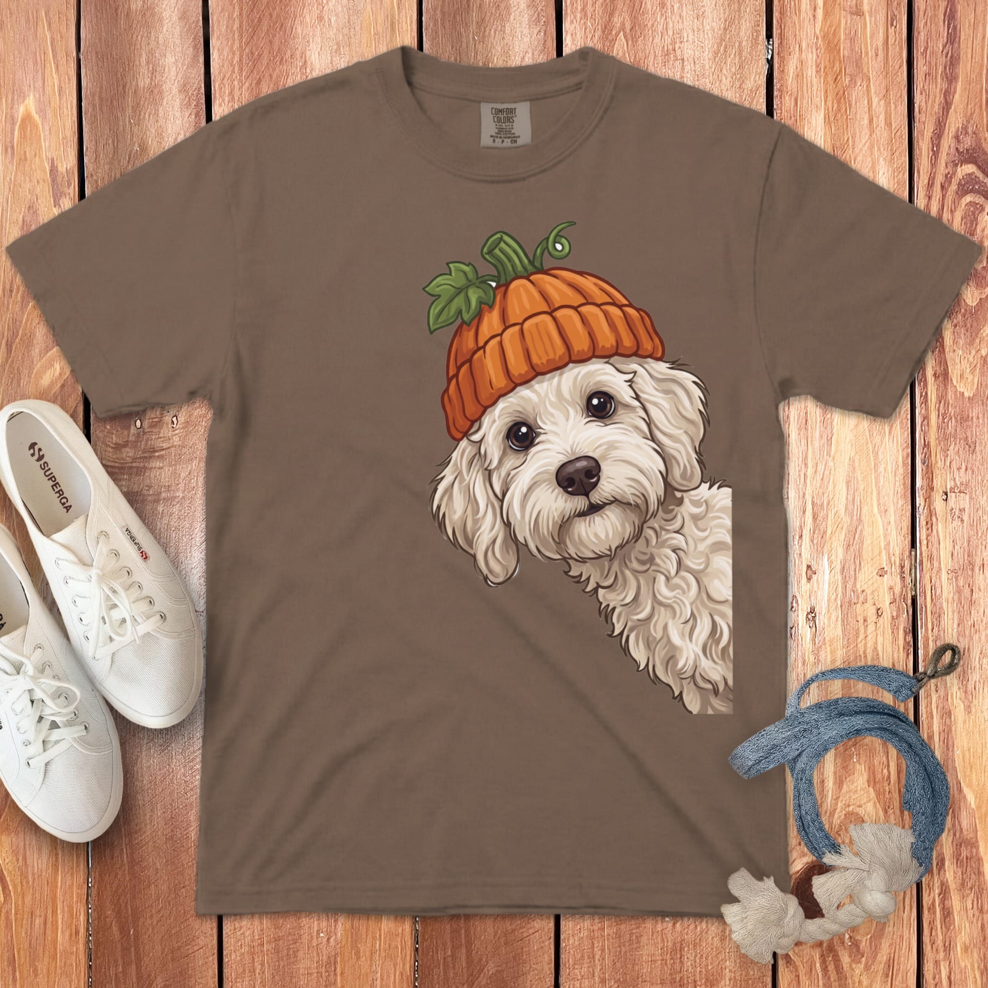 Lil Pumpkin Maltipoo Signature T-Shirt in Espresso / S / T-Shirts by Puppy Jo