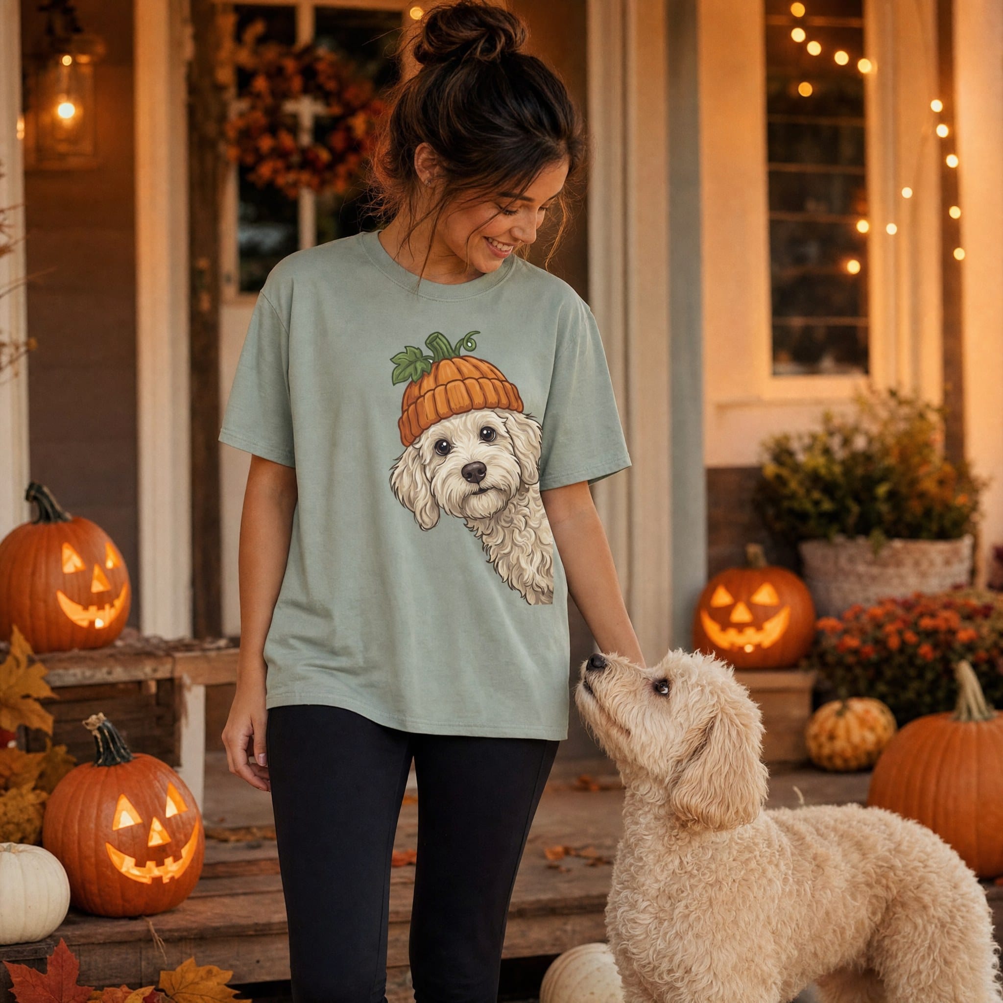 Lil Pumpkin Maltipoo Signature T-Shirt in by Puppy Jo