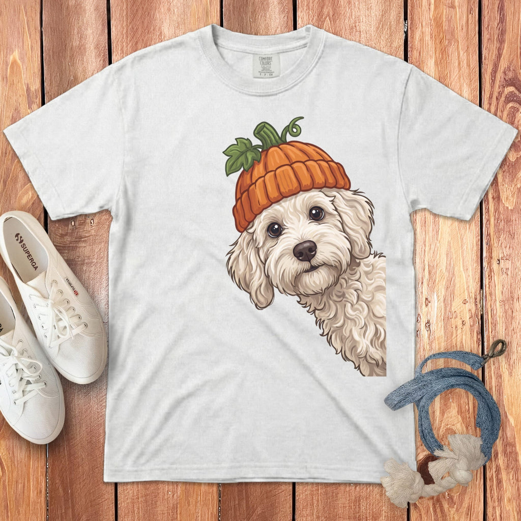 Lil Pumpkin Maltipoo Signature T-Shirt in White / S / T-Shirts by Puppy Jo