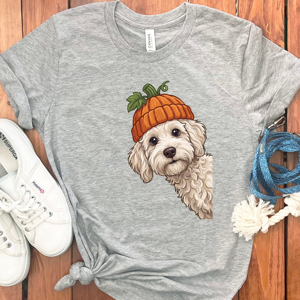 Lil Pumpkin Maltipoo T-Shirt in Athletic Heather / S by Puppy Jo