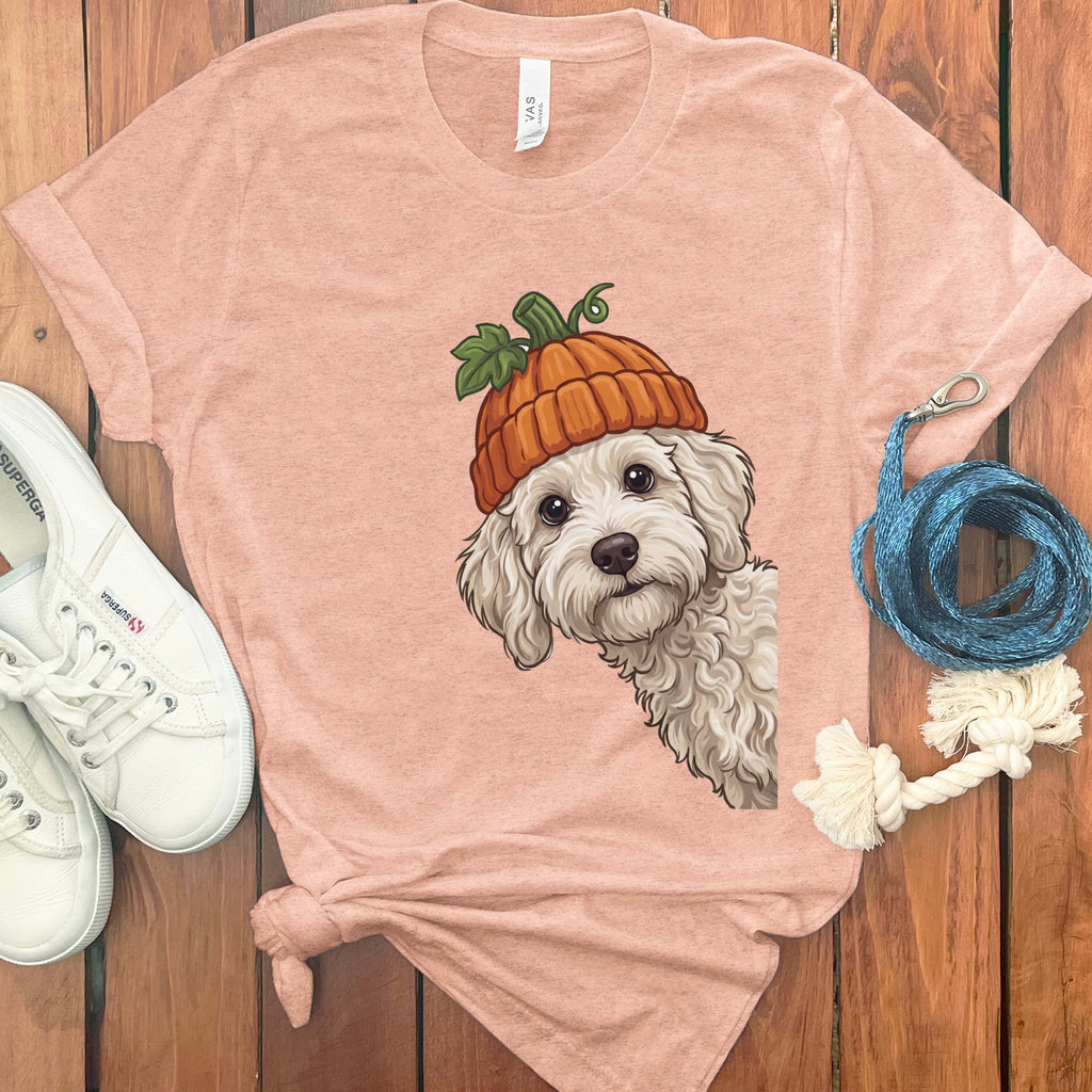 Lil Pumpkin Maltipoo T-Shirt in Heather Peach / S by Puppy Jo