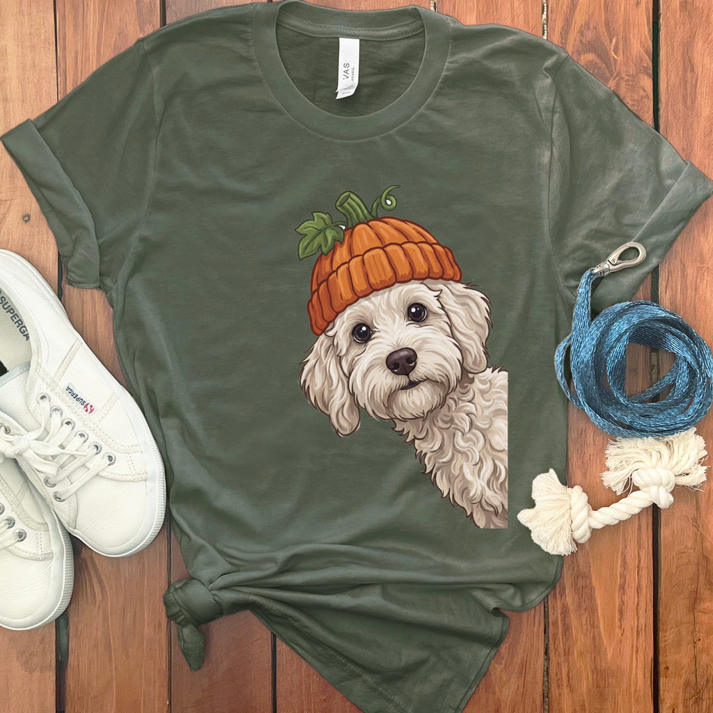 Lil Pumpkin Maltipoo T-Shirt in Military Green / S by Puppy Jo