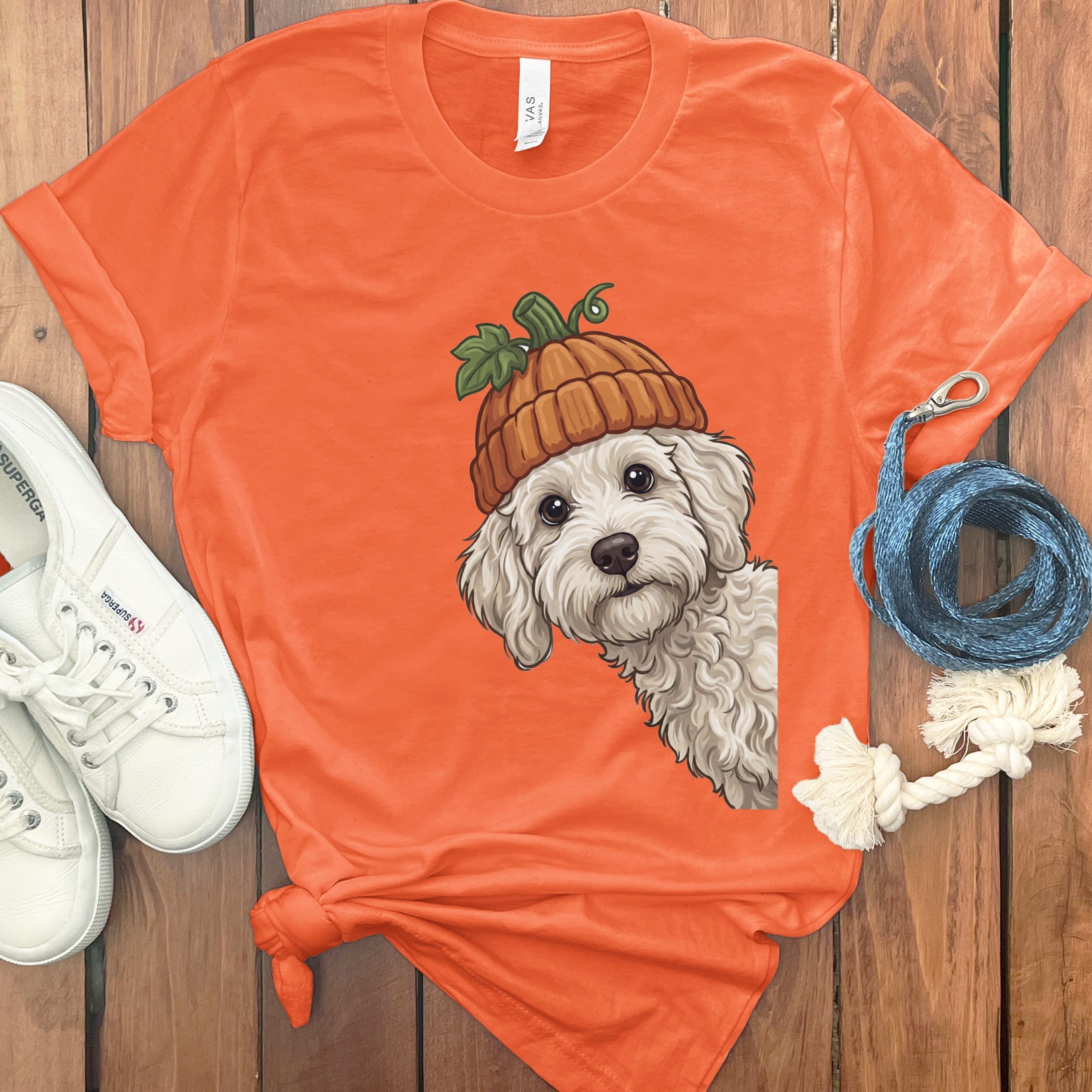 Lil Pumpkin Maltipoo T-Shirt in Orange / S by Puppy Jo