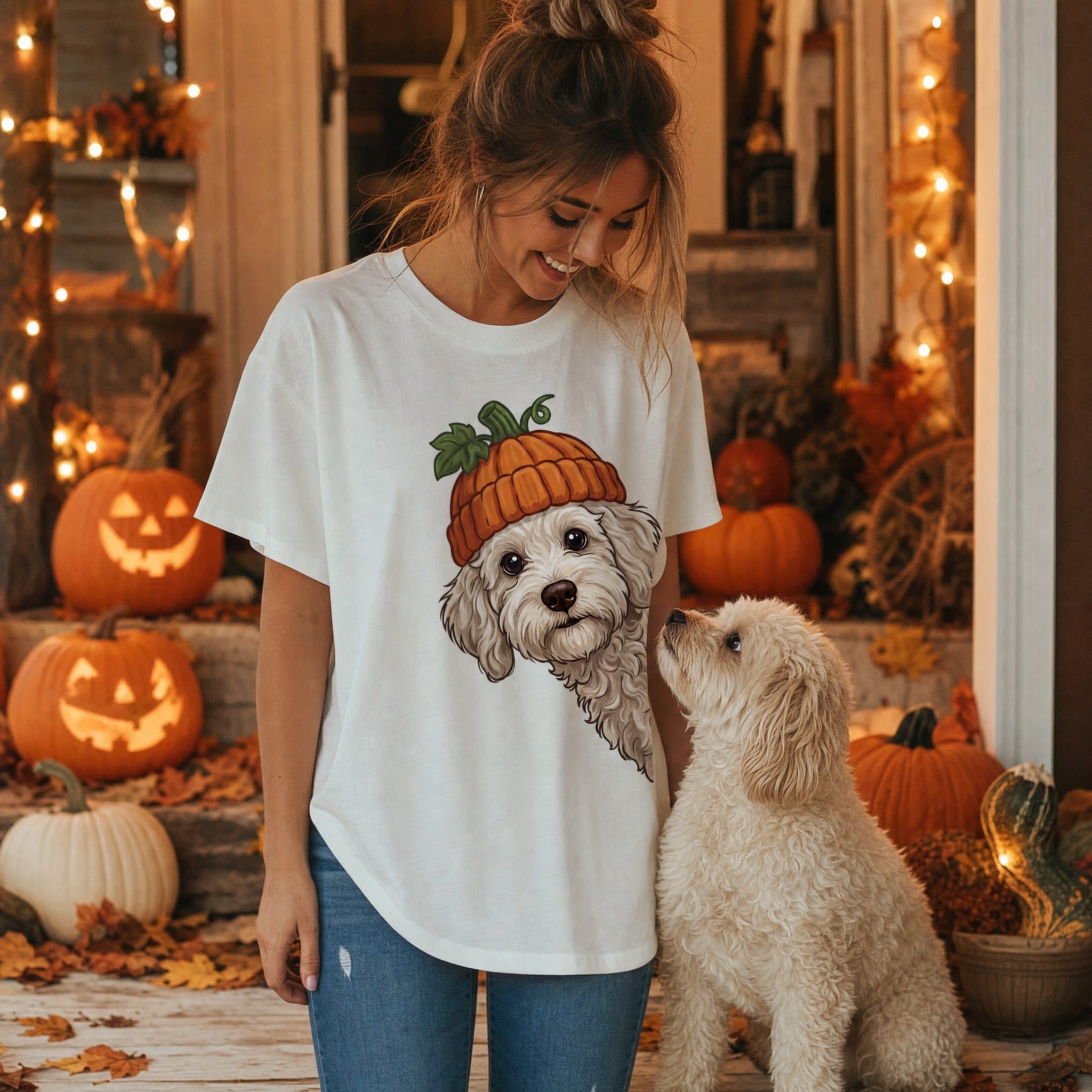 Lil Pumpkin Maltipoo T-Shirt in by Puppy Jo