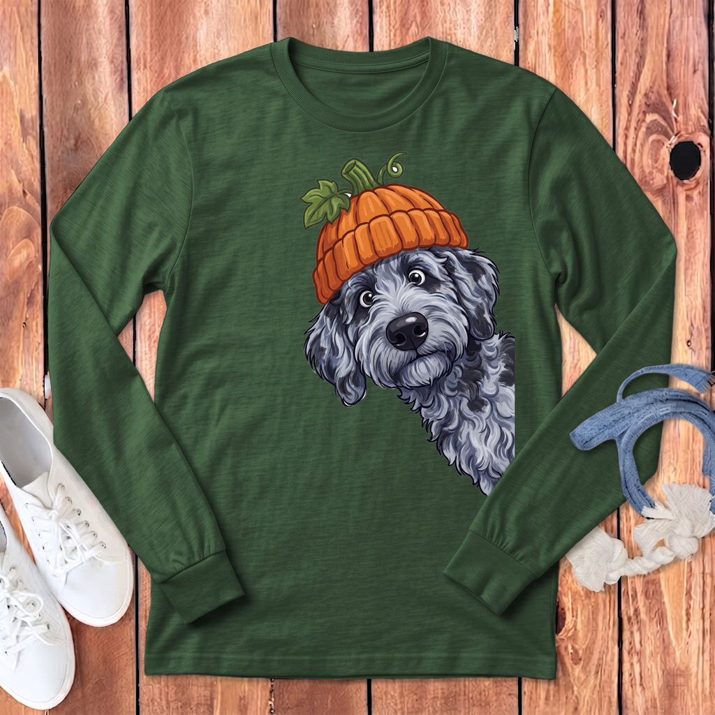 Lil Pumpkin Merle Goldendoodle Long Sleeve T-Shirt in Heather Forest / S by Puppy Jo