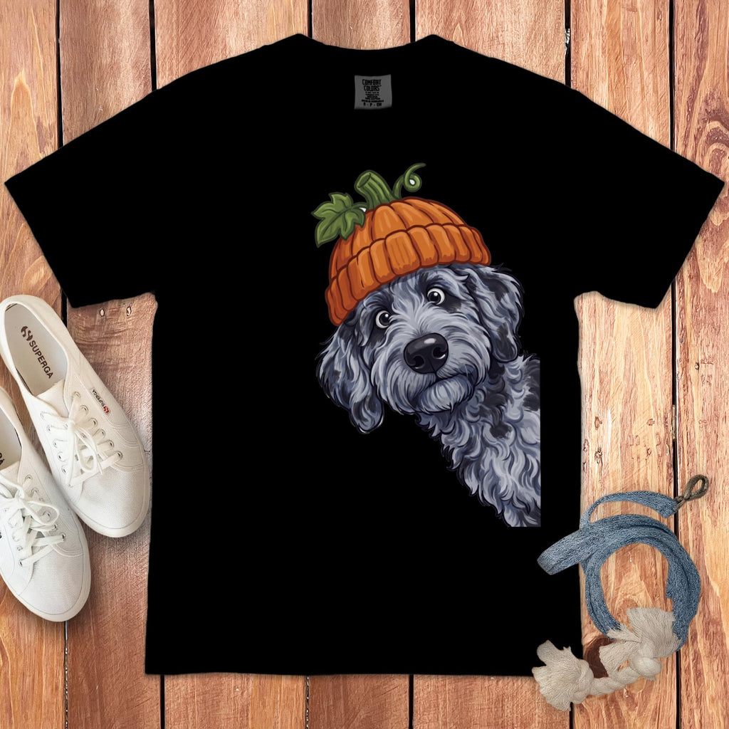 Lil Pumpkin Merle Goldendoodle Signature T-Shirt in Black / S / T-Shirts by Puppy Jo