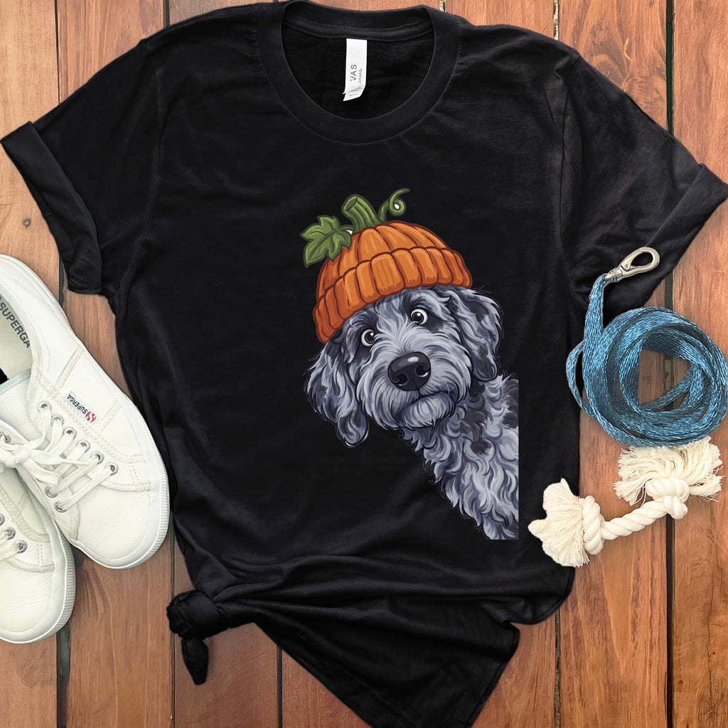 Lil Pumpkin Merle Goldendoodle T-Shirt in Black / S by Puppy Jo
