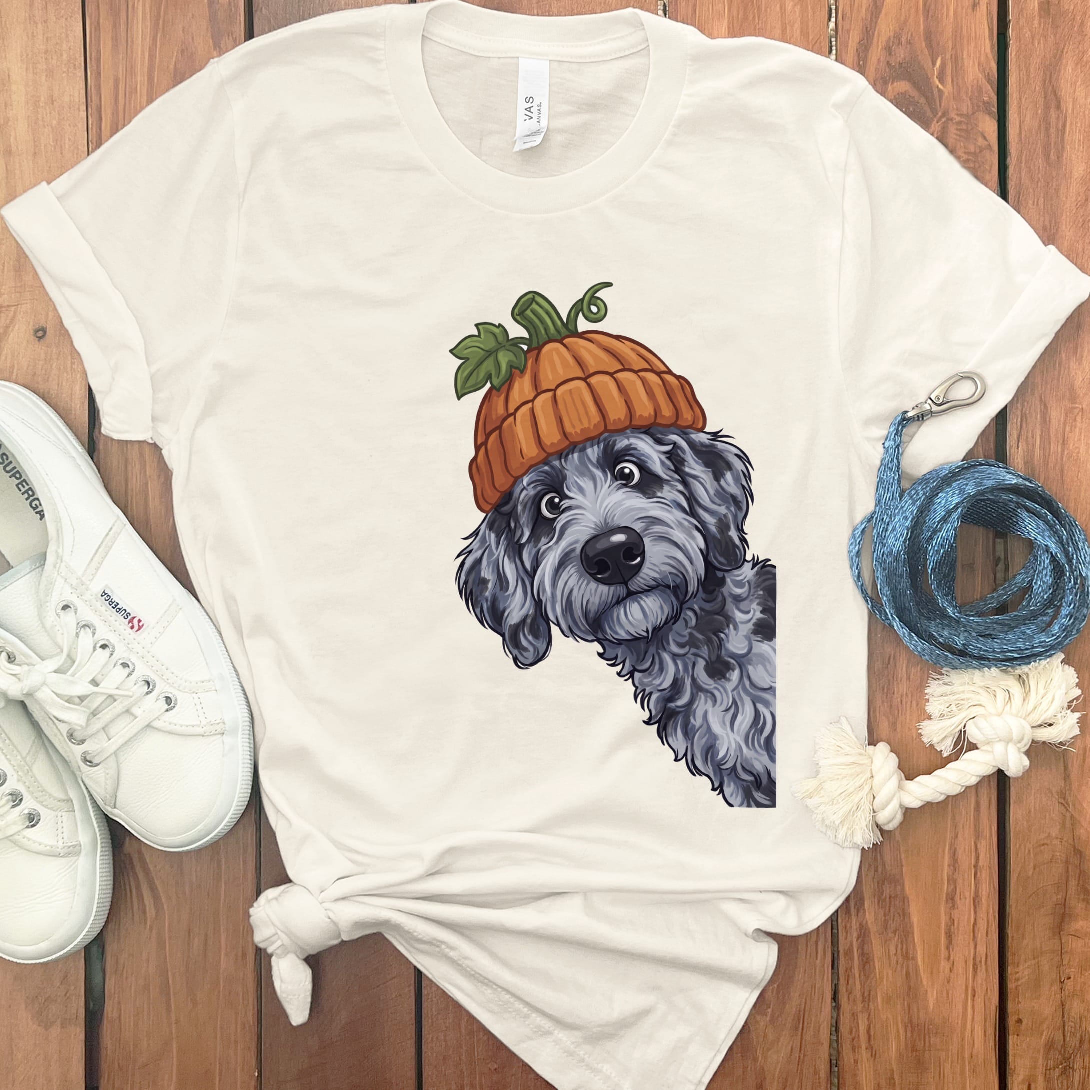 Lil Pumpkin Merle Goldendoodle T-Shirt in Natural / S by Puppy Jo