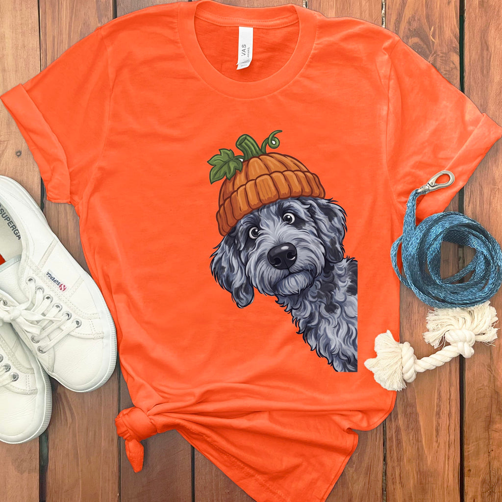 Lil Pumpkin Merle Goldendoodle T-Shirt in Orange / S by Puppy Jo