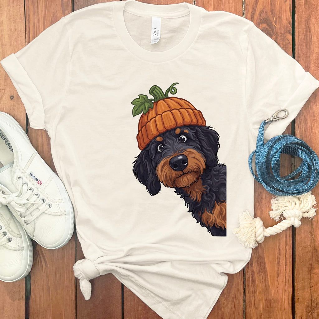 Lil Pumpkin Phantom Goldendoodle T-Shirt in Natural / S by Puppy Jo