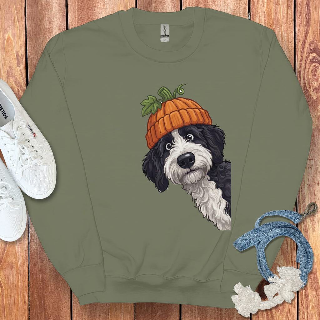 Lil Pumpkin Sheepadoodle Sweatshirt in Military Green / S by Puppy Jo