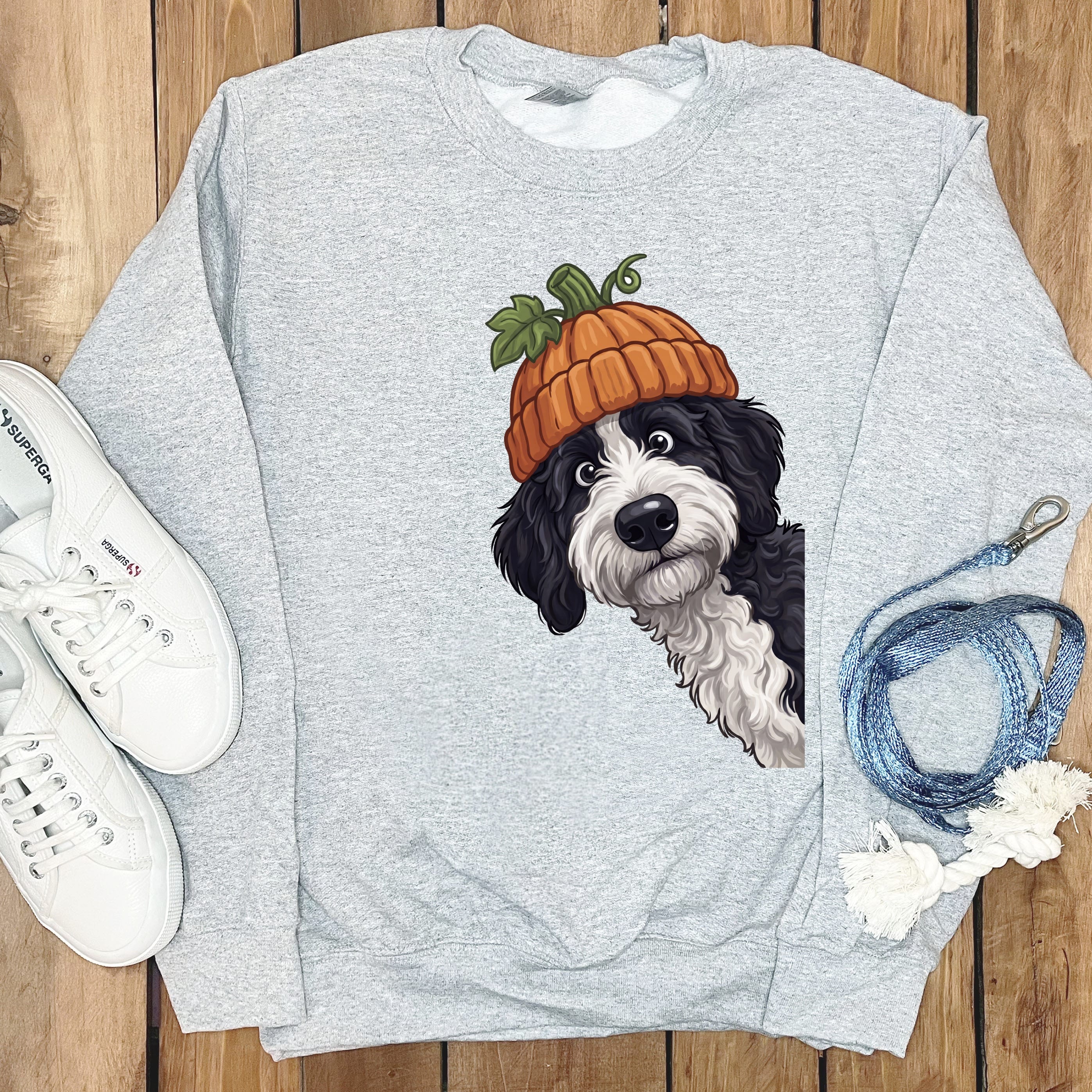 Lil Pumpkin Sheepadoodle Sweatshirt in Sport Grey / S by Puppy Jo