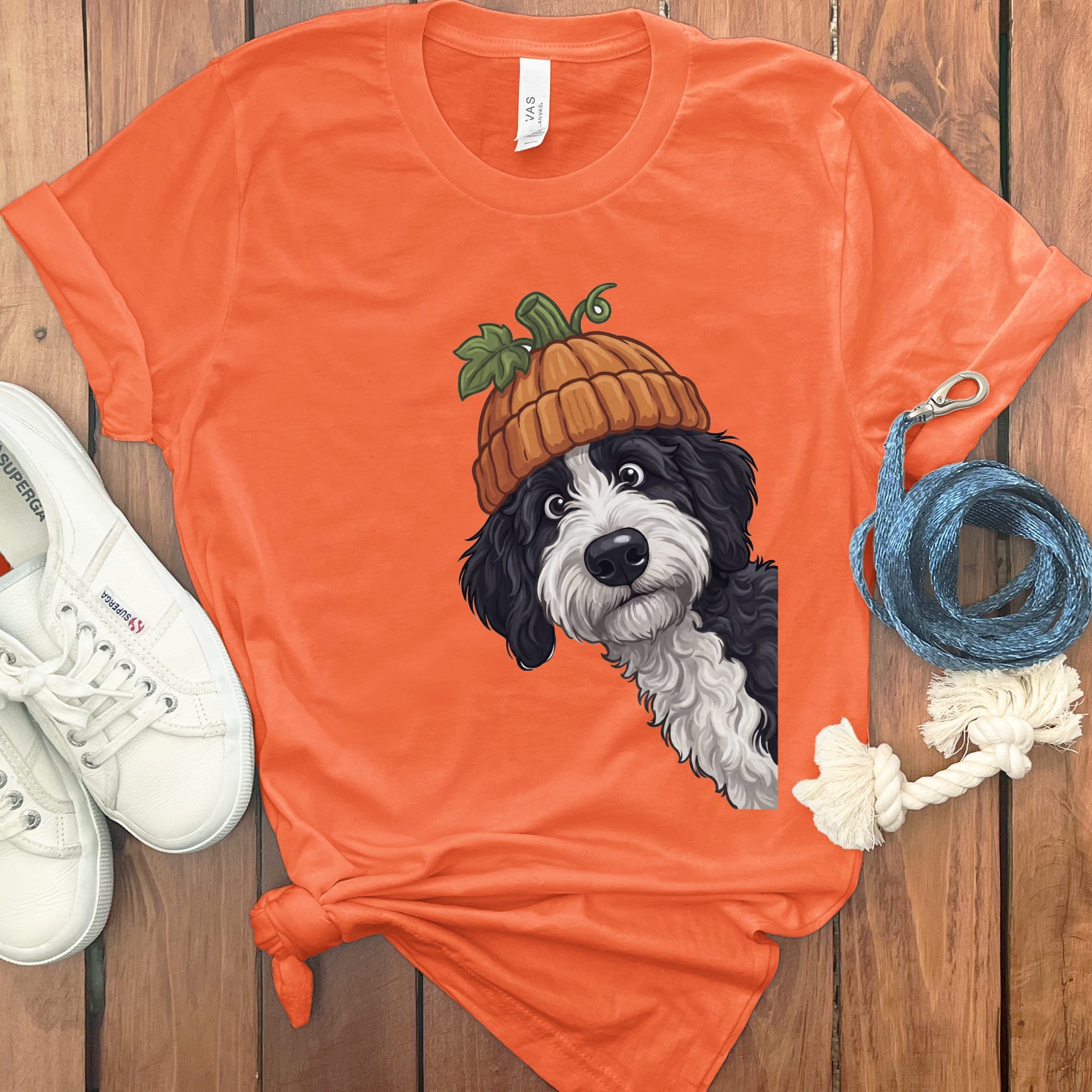 Lil Pumpkin Sheepadoodle T-Shirt in Orange / S by Puppy Jo
