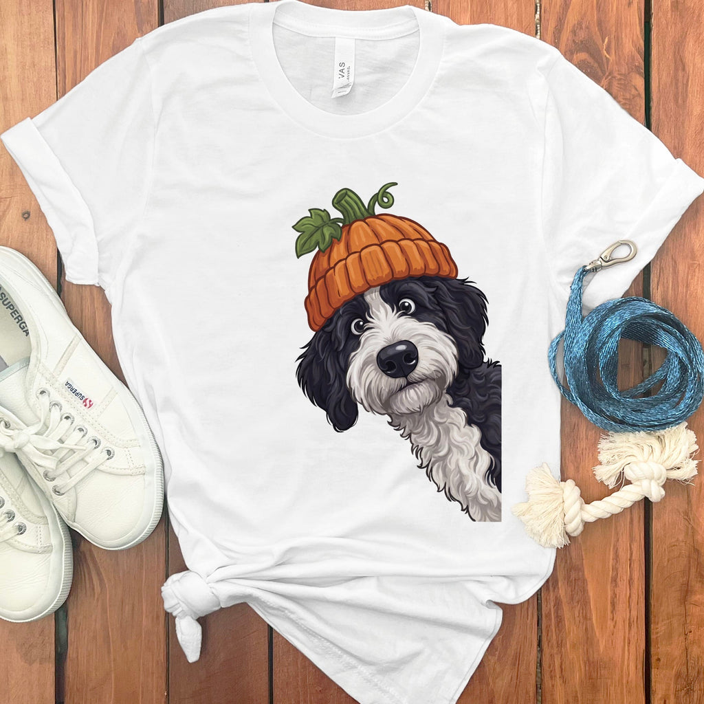 Lil Pumpkin Sheepadoodle T-Shirt in White / S by Puppy Jo