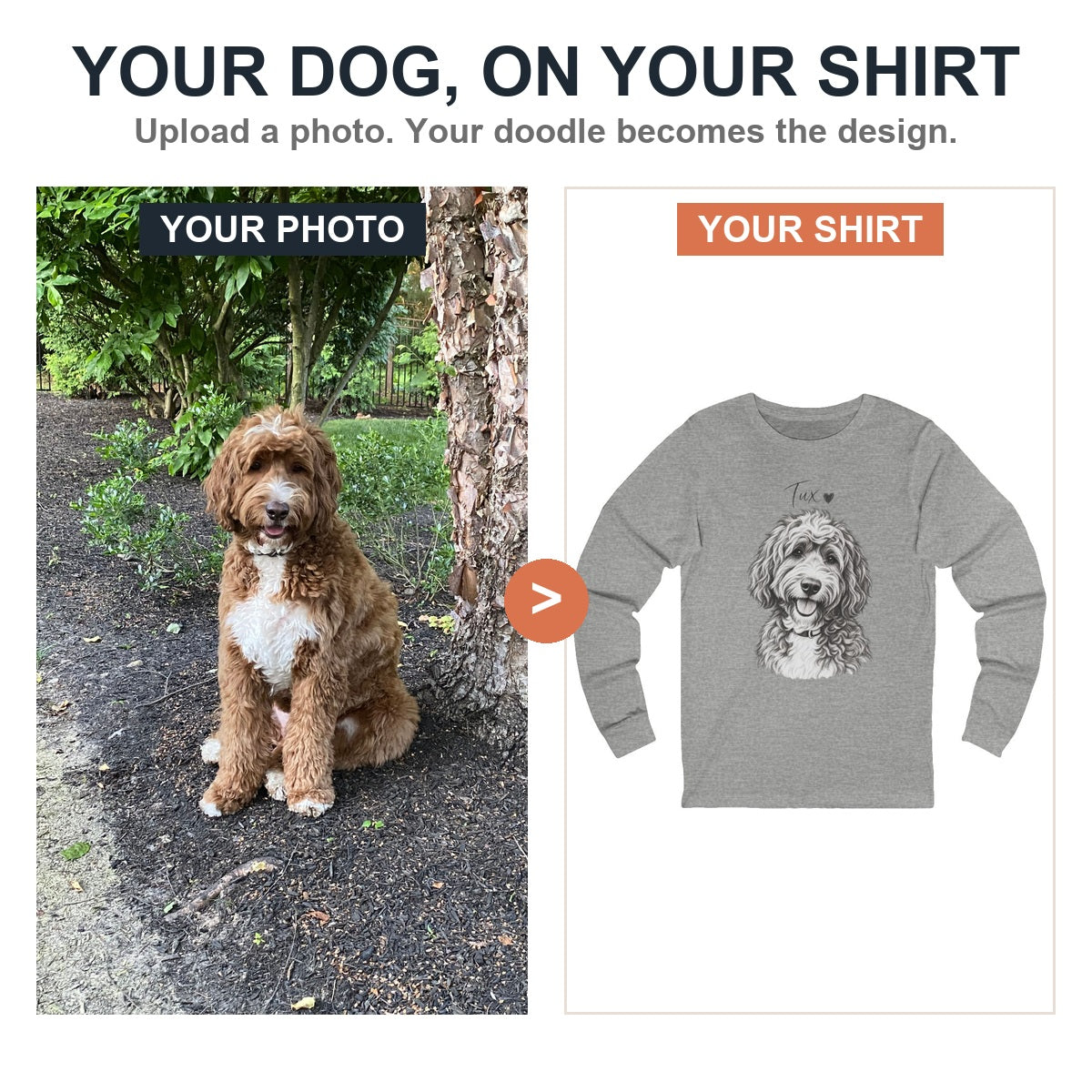 Your dog, on your shirt