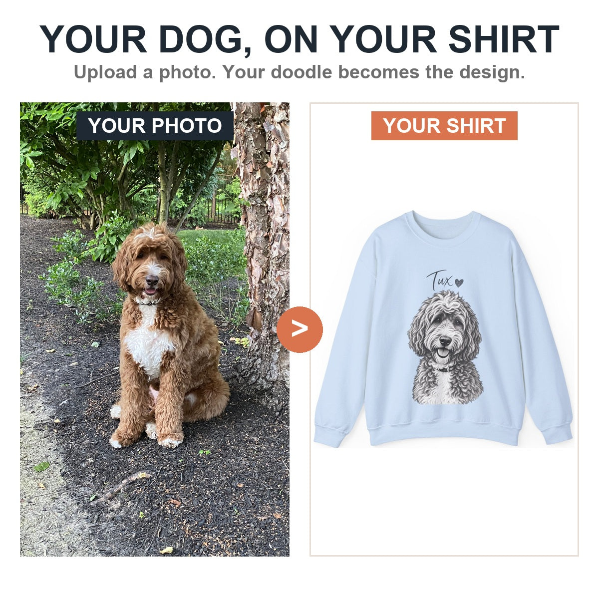 Your dog, on your shirt