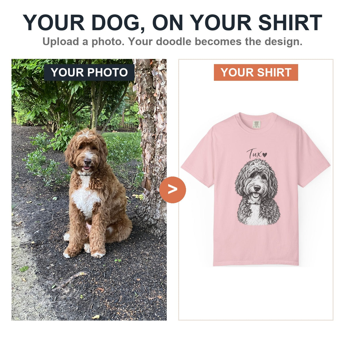 Your dog, on your shirt
