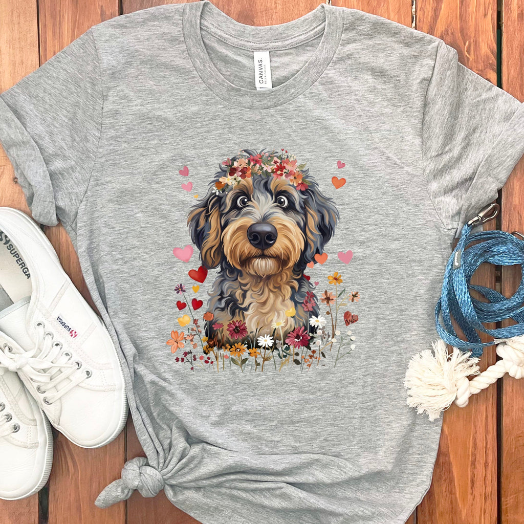 Lovable Aussiedoodle T-Shirt in S / Athletic Heather by Puppy Jo