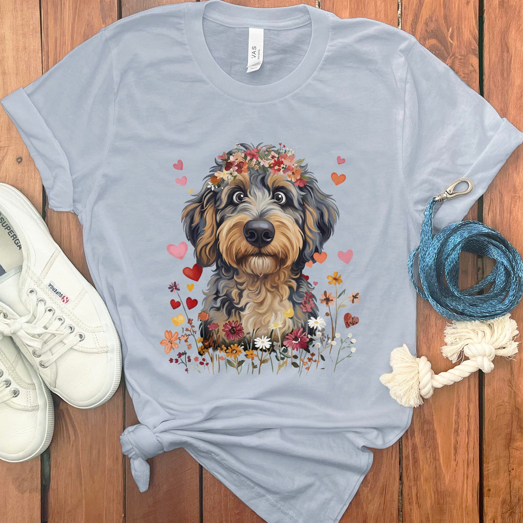 Lovable Aussiedoodle T-Shirt in S / Light Blue by Puppy Jo
