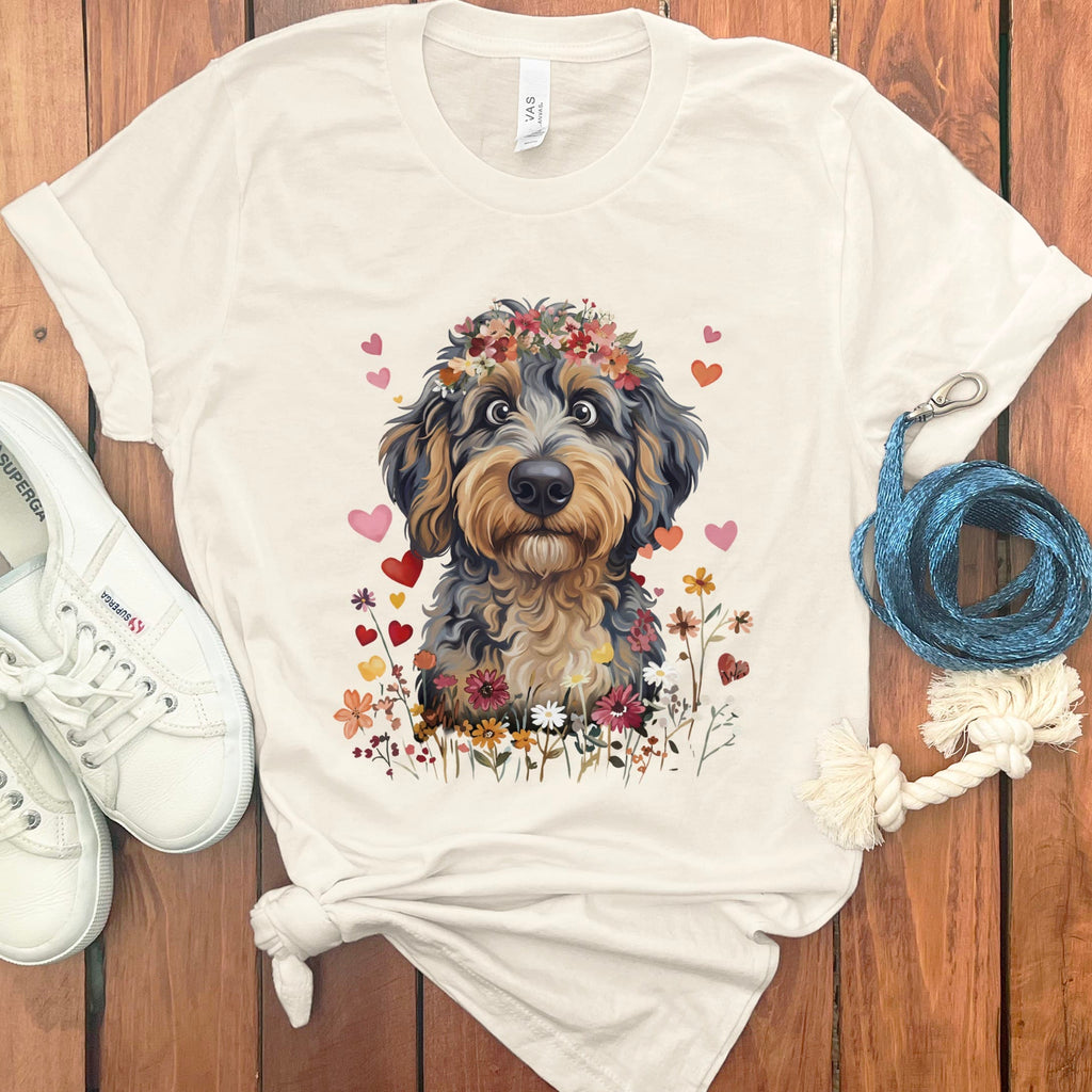 Lovable Aussiedoodle T-Shirt in S / Natural by Puppy Jo