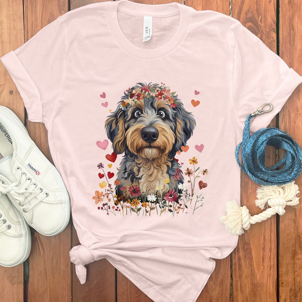 Lovable Aussiedoodle T-Shirt in S / Soft Pink by Puppy Jo