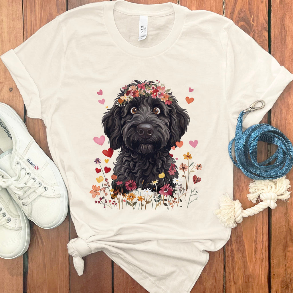 Lovable Black Goldendoodle T-Shirt in Natural / S by Puppy Jo
