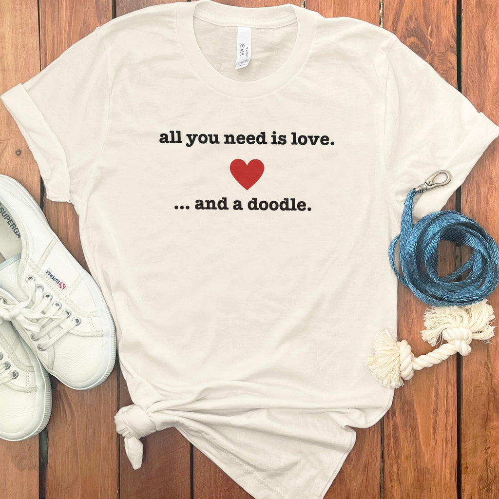Love and Doodle T-Shirt in Natural / S by Puppy Jo