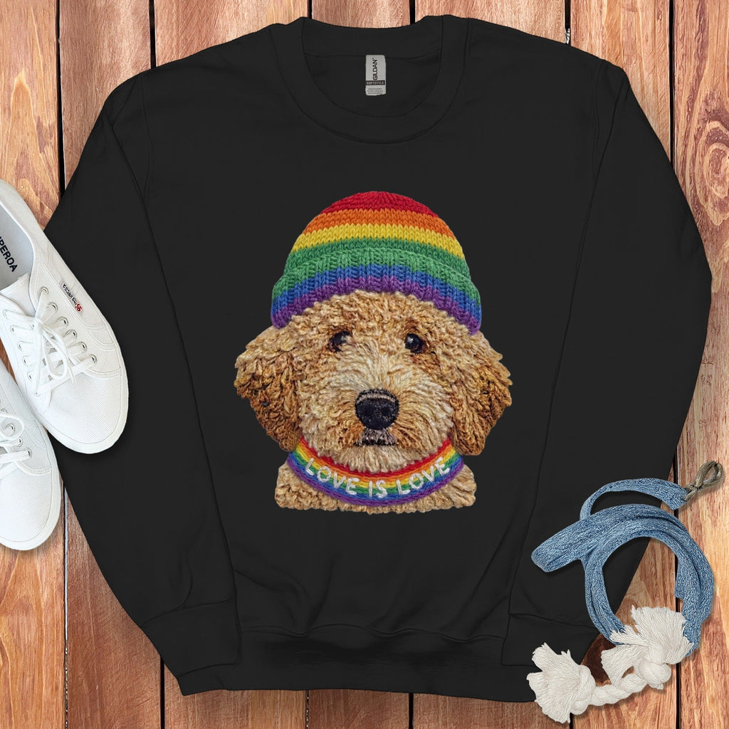 Love is Love Doodle Sweatshirt in Black / S by Puppy Jo
