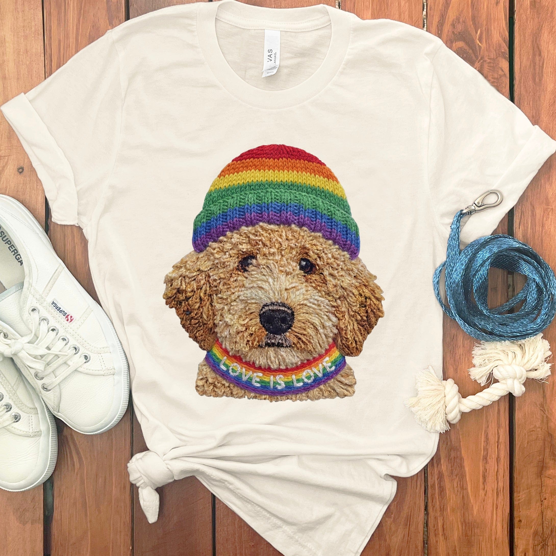 Love is Love Doodle T-Shirt in Natural / S by Puppy Jo