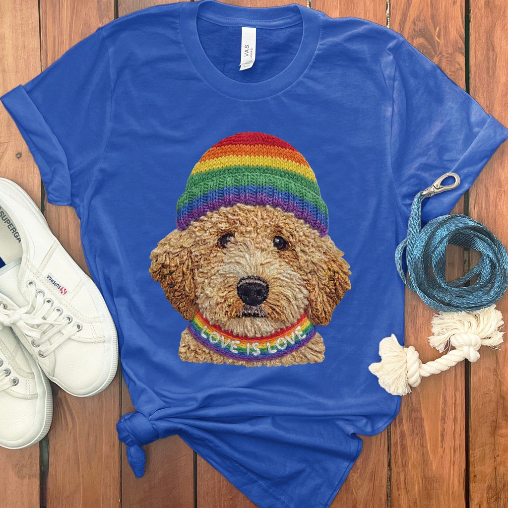 Love is Love Doodle T-Shirt in True Royal / S by Puppy Jo