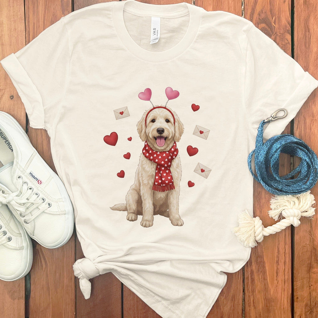 Love Letter Cream Doodle T-Shirt in Natural / M by Puppy Jo