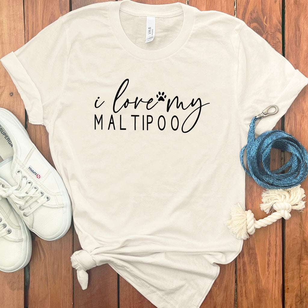 Love My Maltipoo T-Shirt in Natural / S by Puppy Jo