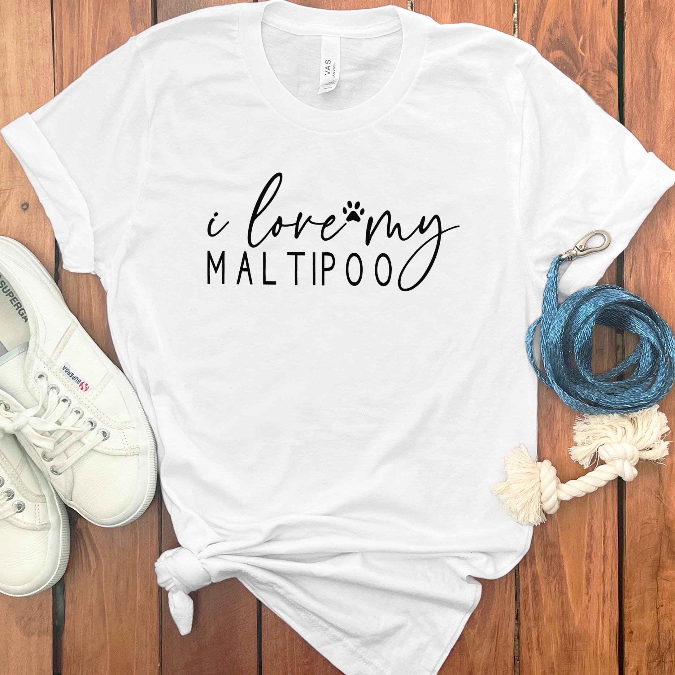 Love My Maltipoo T-Shirt in White / S by Puppy Jo