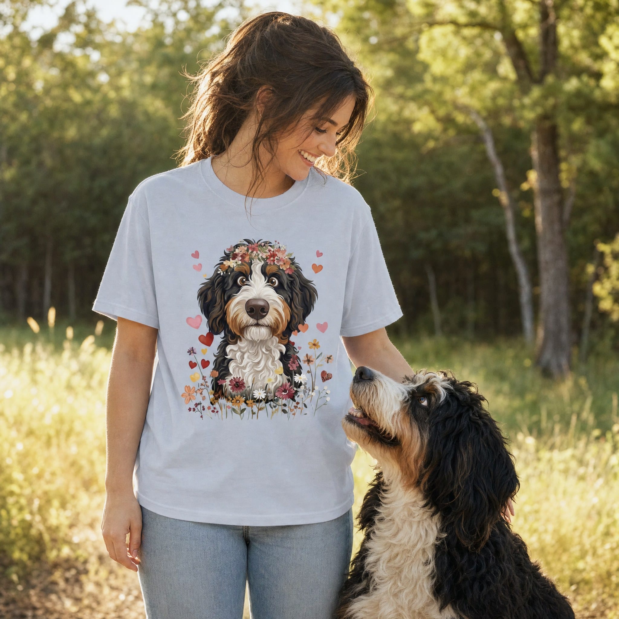 Loveable Bernedoodle T-Shirt in by Puppy Jo