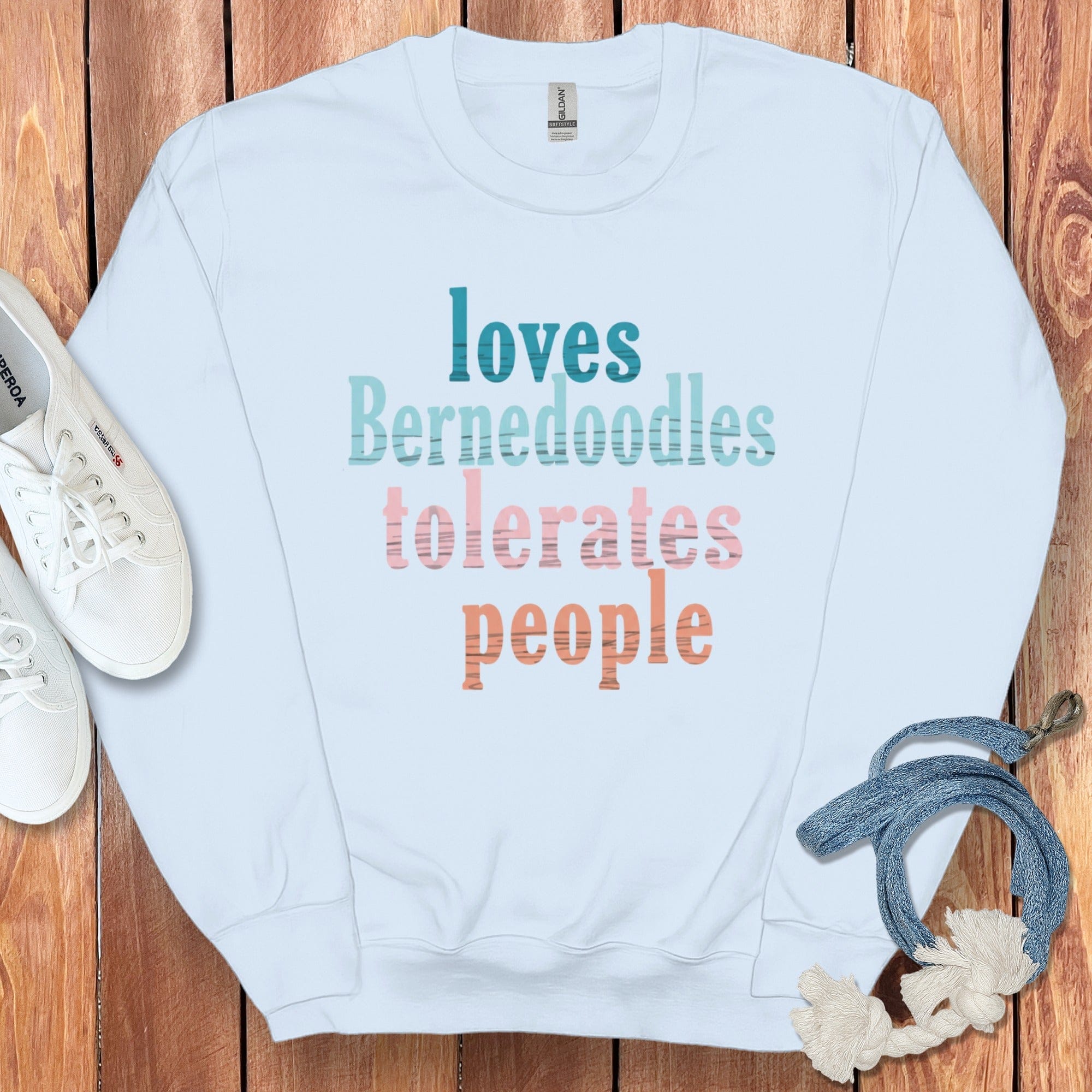 Loves Bernedoodles Sweatshirt in Light Blue / S by Puppy Jo