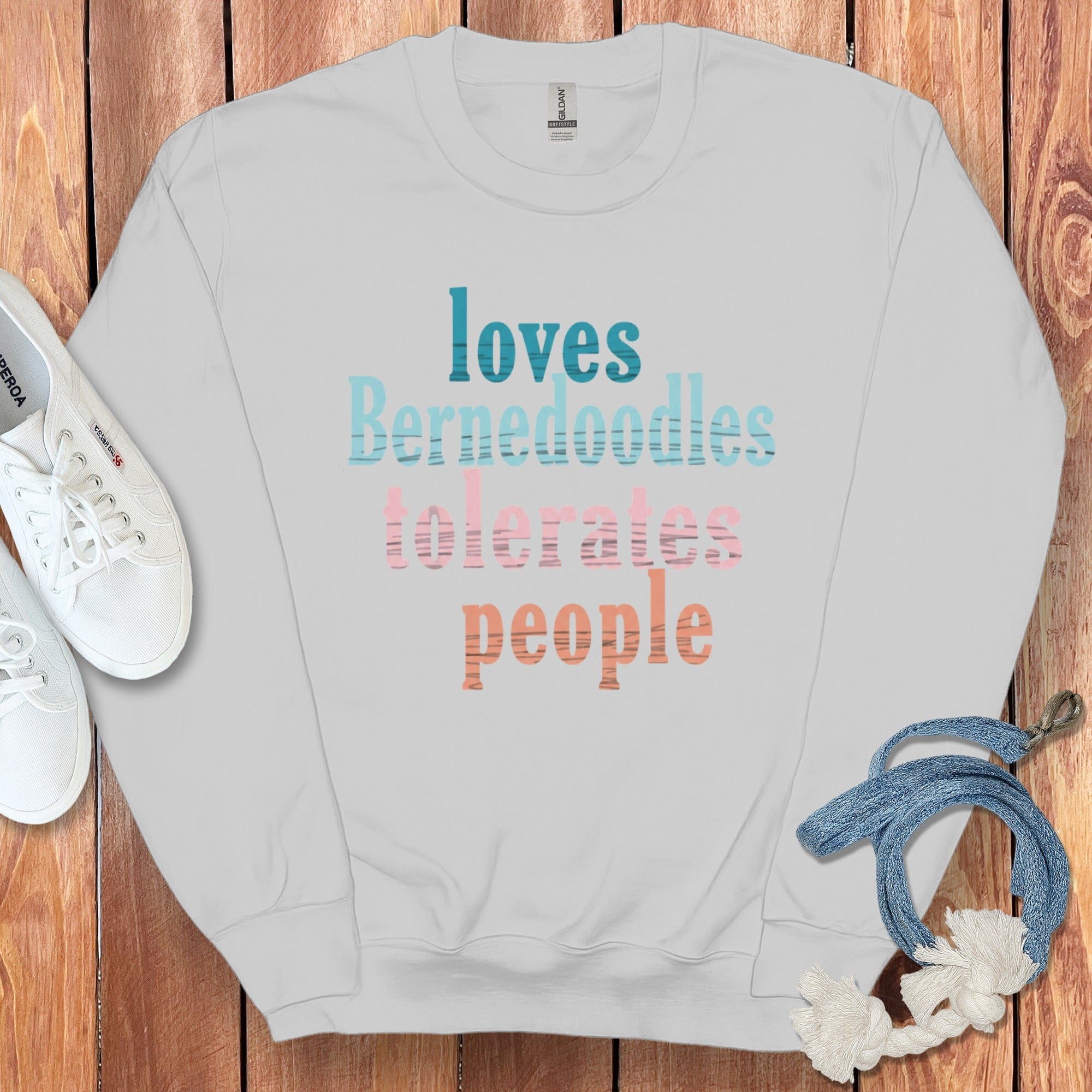 Loves Bernedoodles Sweatshirt in Sport Grey / S by Puppy Jo