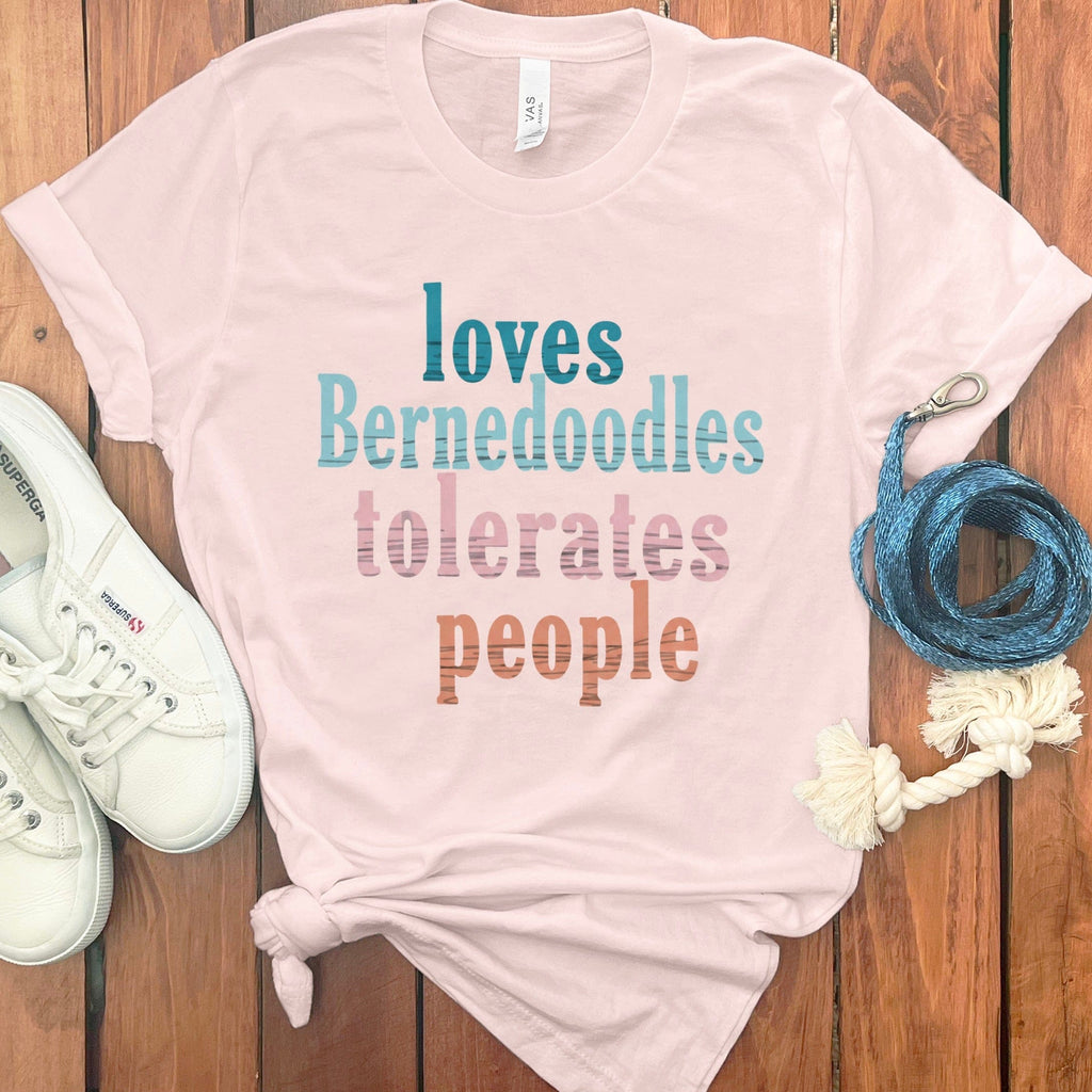 Loves Bernedoodles T-Shirt in Soft Pink / S by Puppy Jo