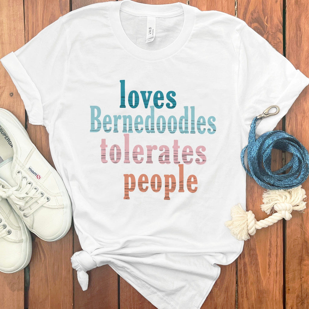 Loves Bernedoodles T-Shirt in White / S by Puppy Jo