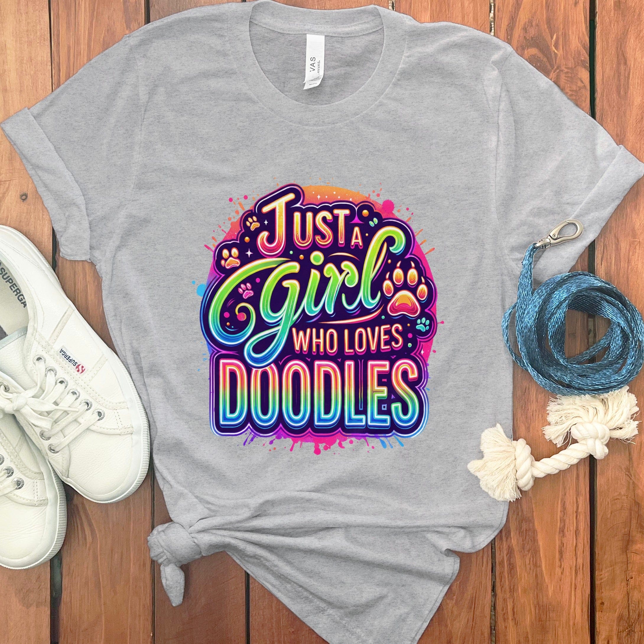 Loves Doodles T-Shirt in Athletic Heather / S by Puppy Jo