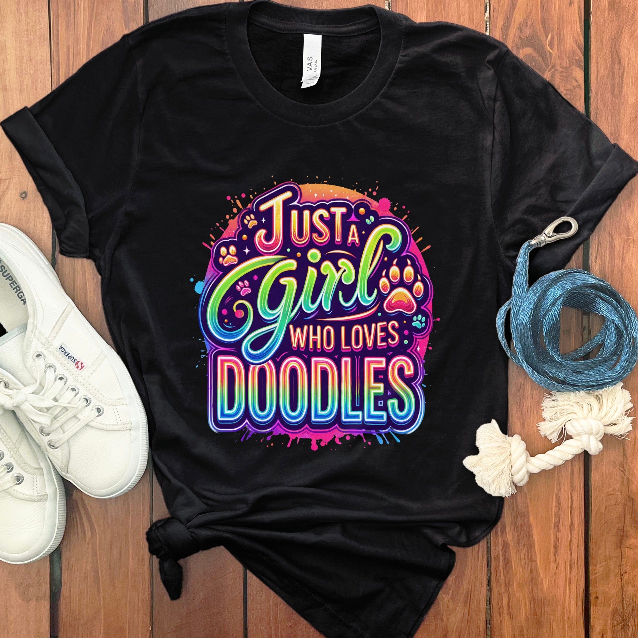 Loves Doodles T-Shirt in Black / S by Puppy Jo