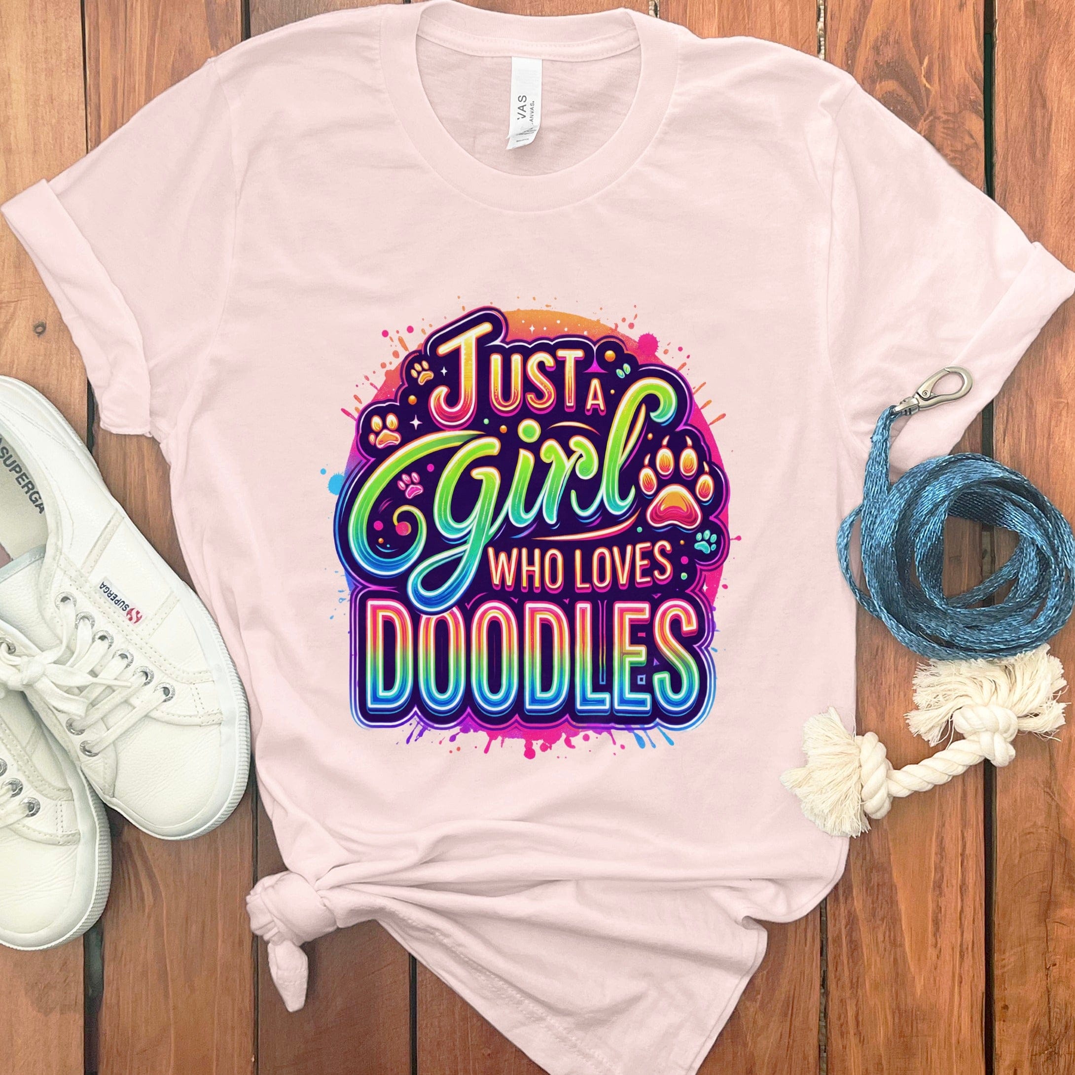 Loves Doodles T-Shirt in Soft Pink / S by Puppy Jo