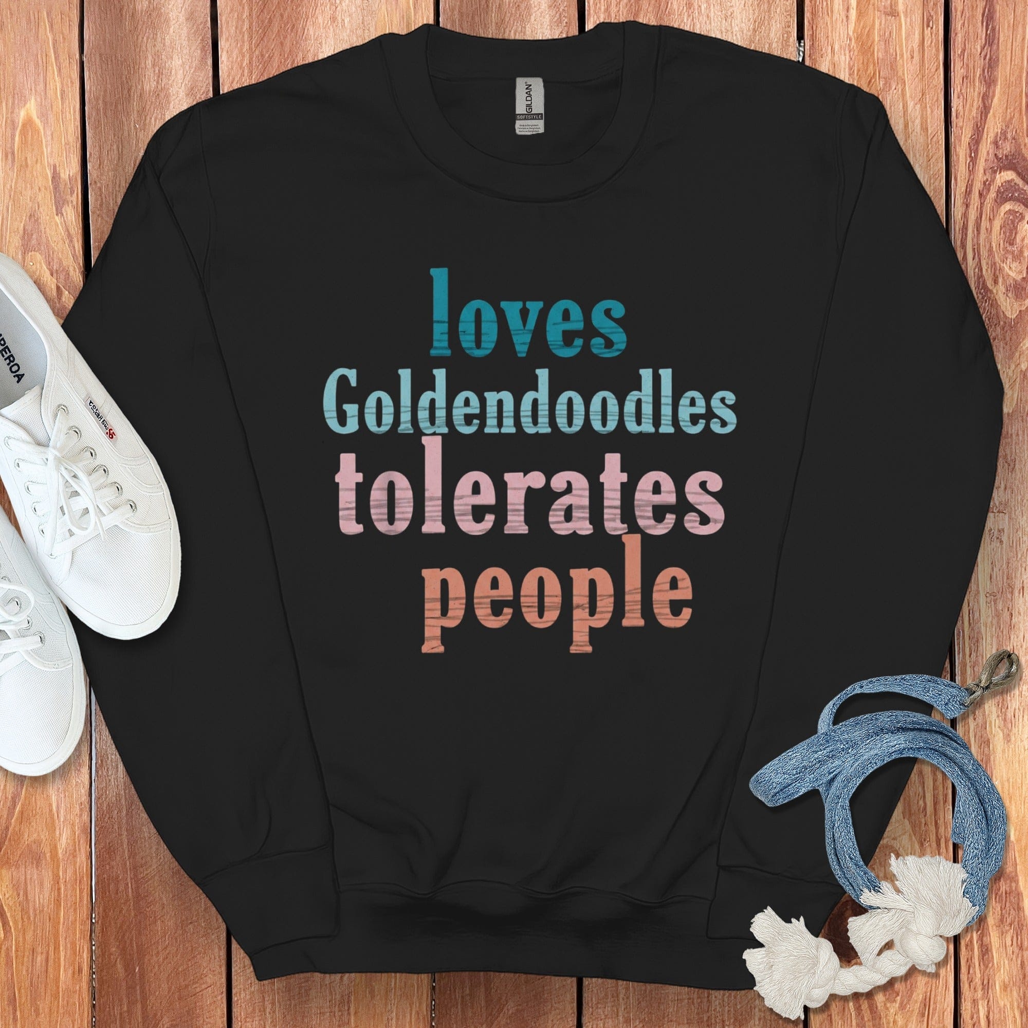 Loves Goldendoodles Sweatshirt in Black / S by Puppy Jo