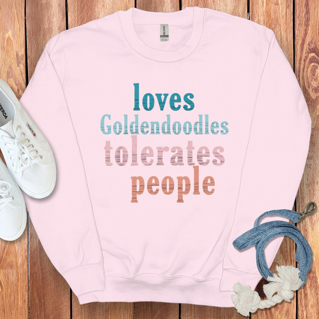Loves Goldendoodles Sweatshirt in Light Pink / S by Puppy Jo