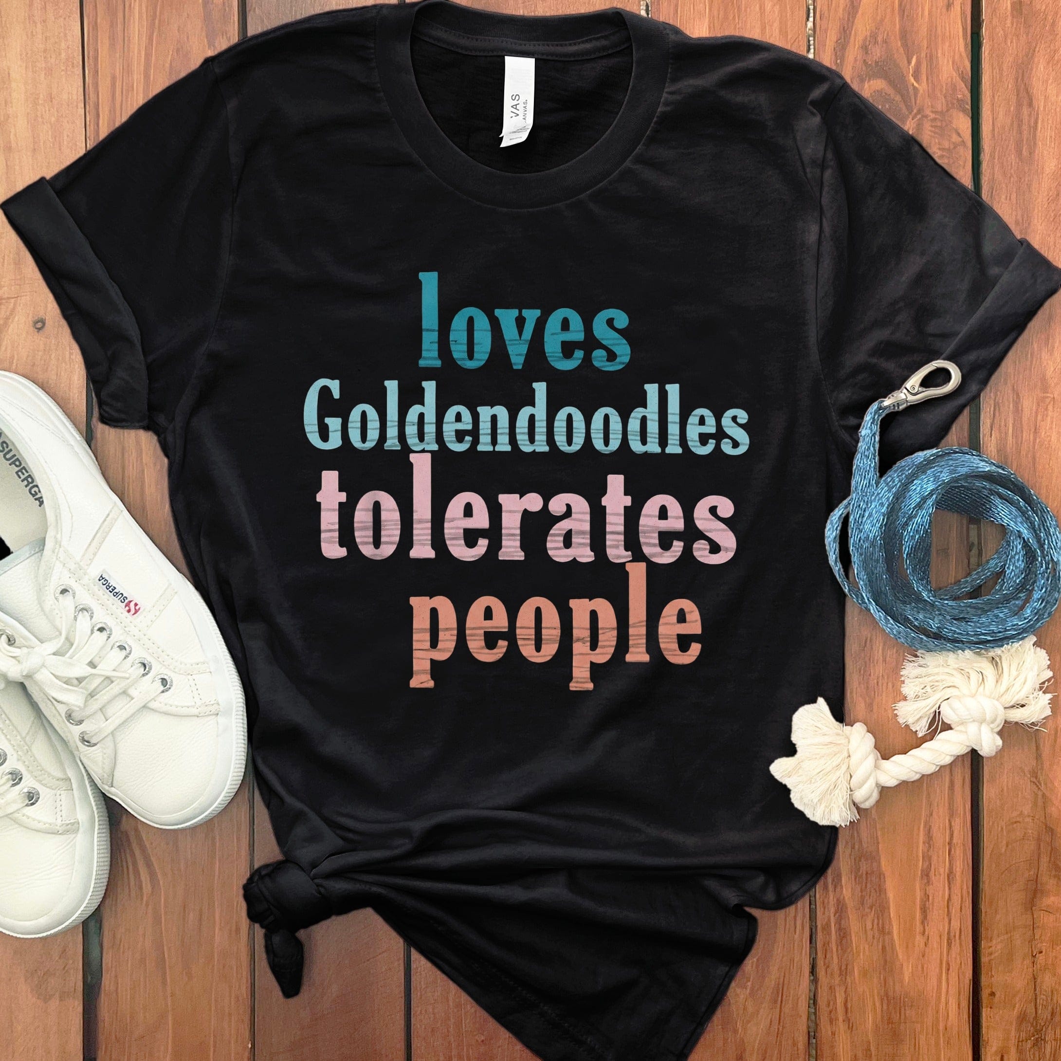 Loves Goldendoodles T-Shirt in Black / S by Puppy Jo