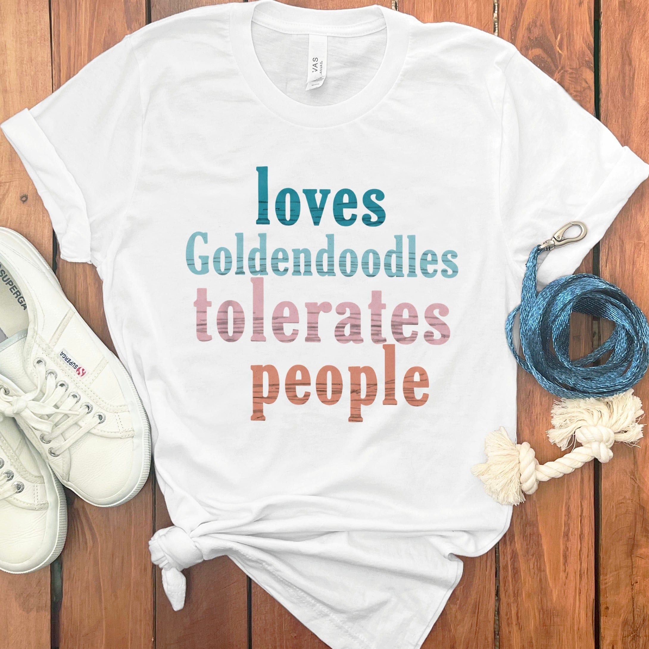Loves Goldendoodles T-Shirt in White / S by Puppy Jo