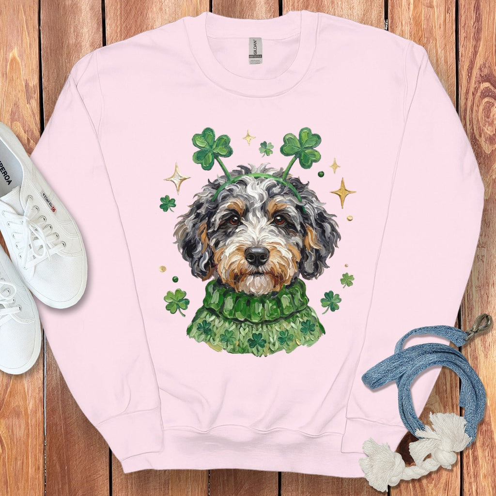 Lucky Aussiedoodle Sweatshirt in Light Pink / S by Puppy Jo