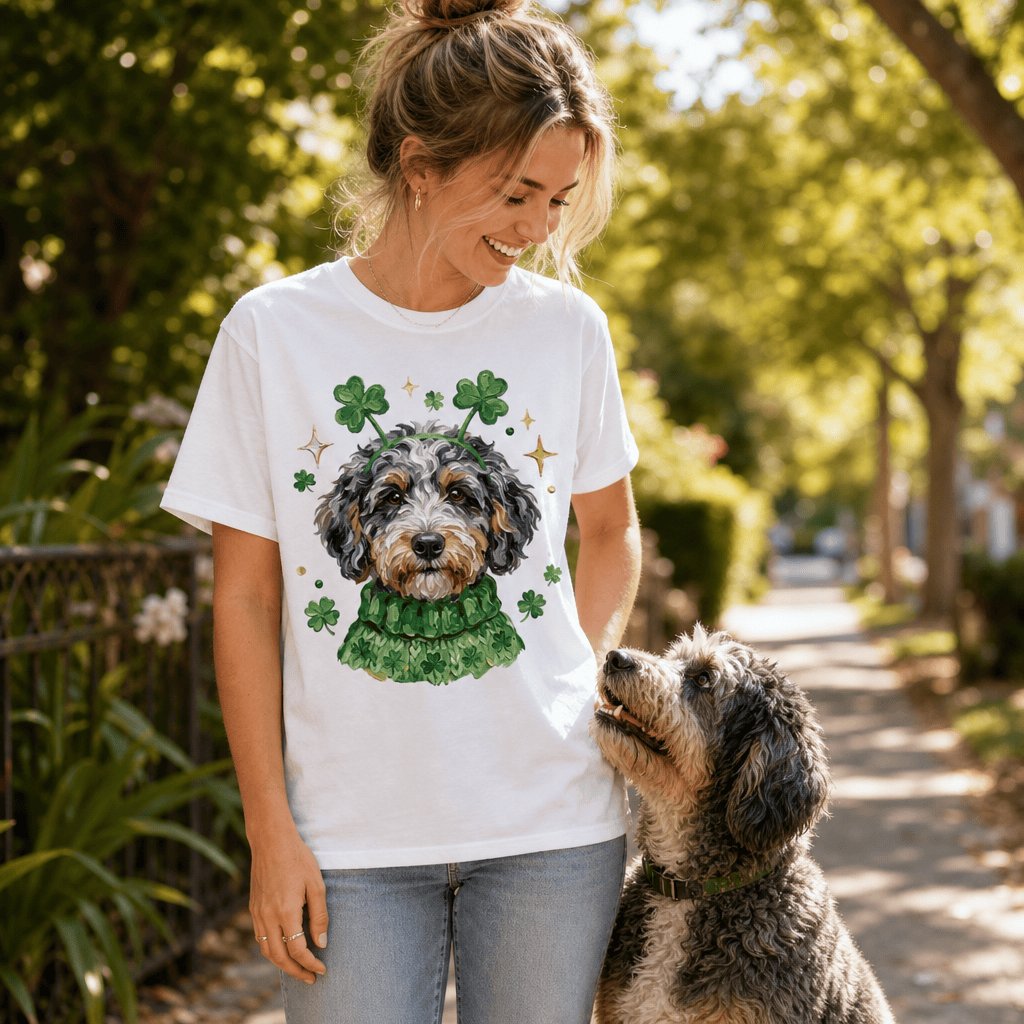Lucky Aussiedoodle T-Shirt in by Puppy Jo
