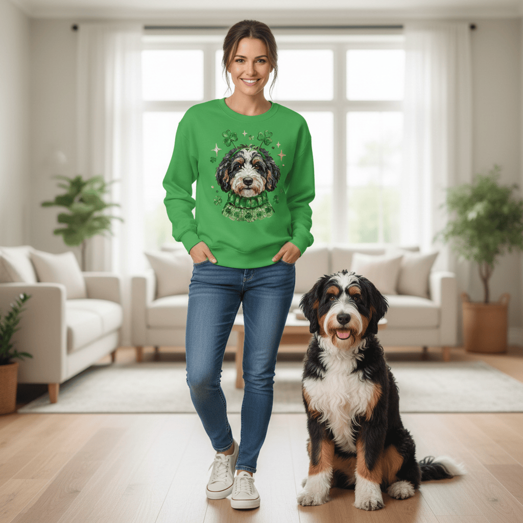 Lucky Bernedoodle Sweatshirt in by Puppy Jo