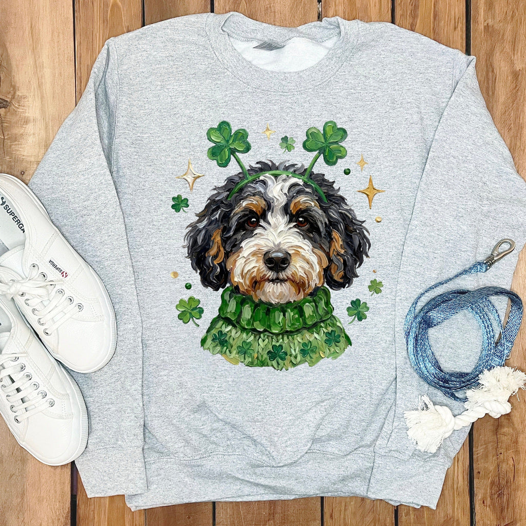 Lucky Bernedoodle Sweatshirt in Sport Grey / S by Puppy Jo