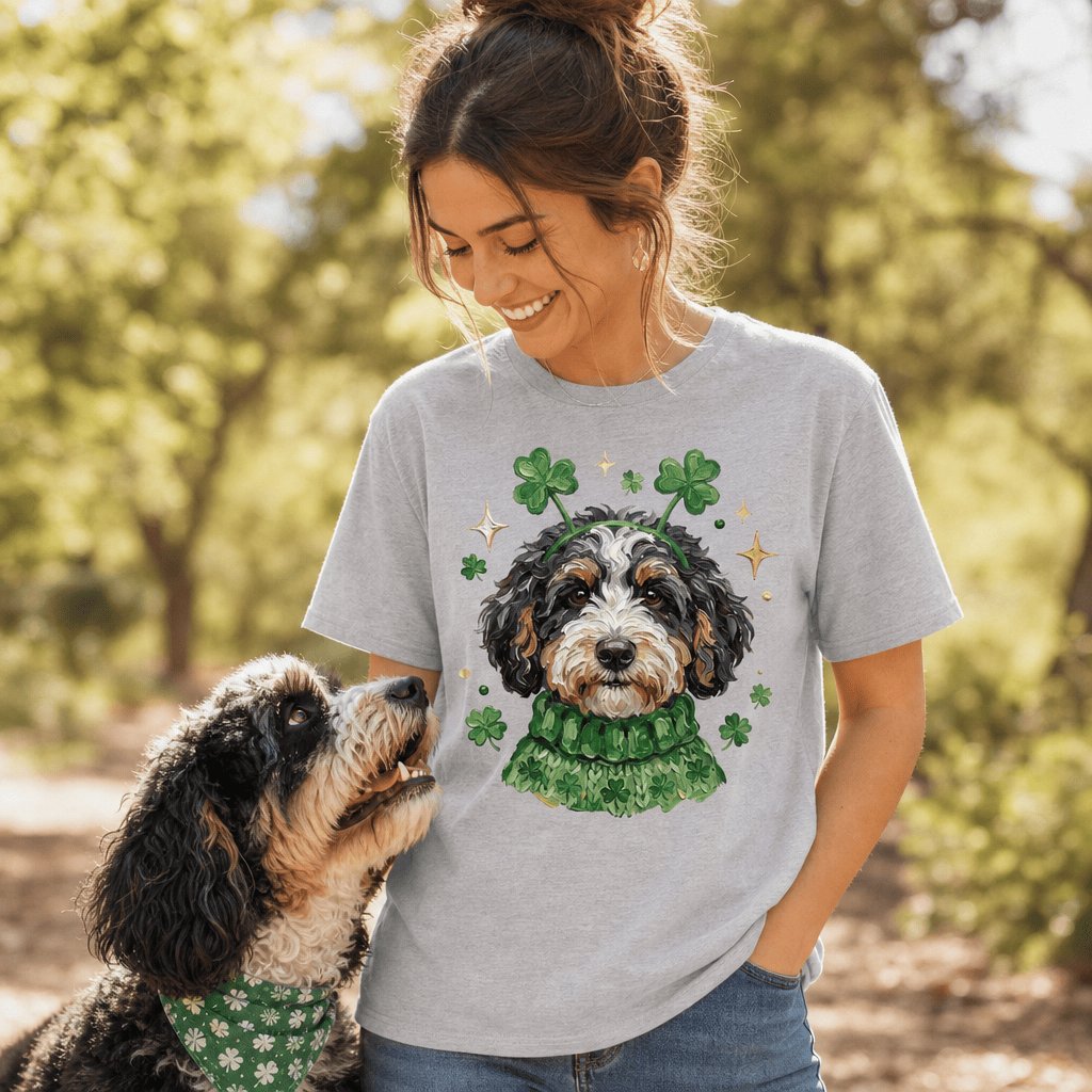 Lucky Bernedoodle T-Shirt in by Puppy Jo